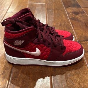 Women's Burgundy Nike High-Top Sneakers